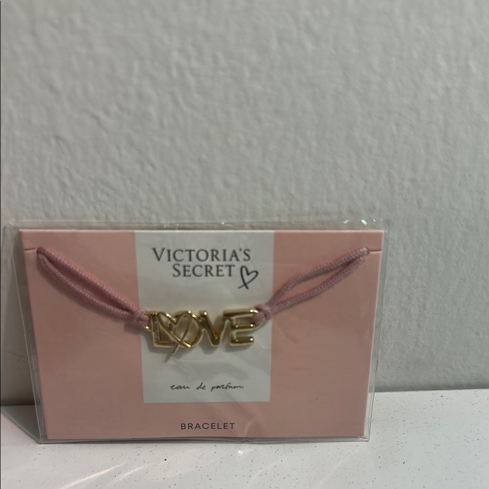 Victoria's Secret Pink and Gold Love Bracelet